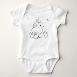 Mama Bunny & Babies Baby Bodysuit Strampler