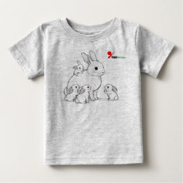 Mama Bunny & Babies Baby T - Shirt