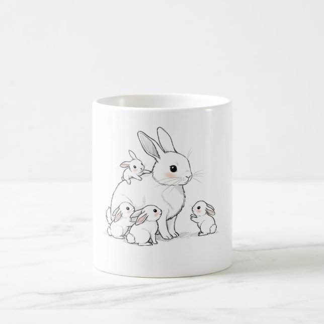 Mama Bunny & Babies Tasse (Mittel)