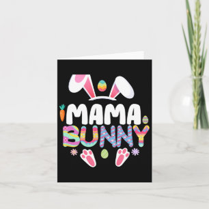 Mama Bunny Familie Matching Osterohren Bunny Women Karte