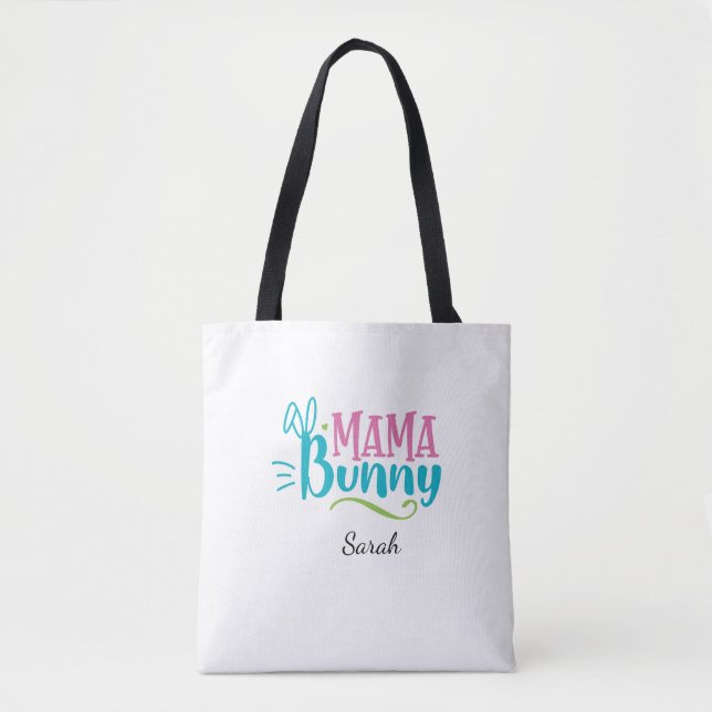 Mama Bunny Niedlich Ostern Tasche (Vorderseite)