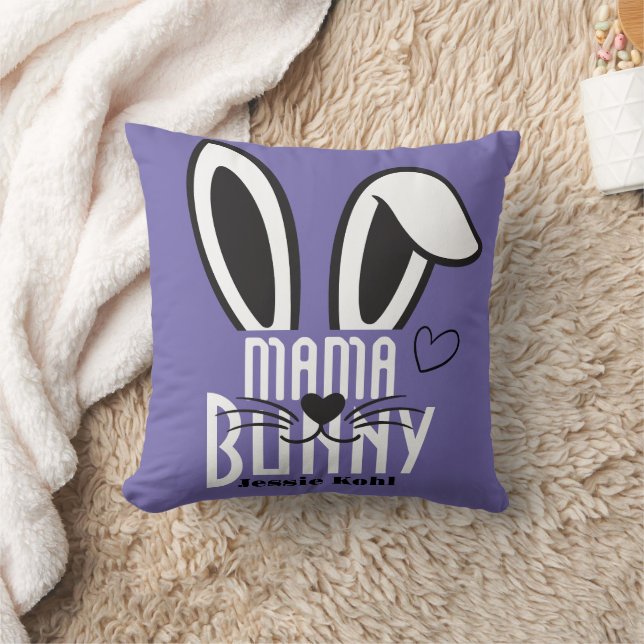 Mama Bunny Oster Elegante niedliche Familie Kissen (Decke)