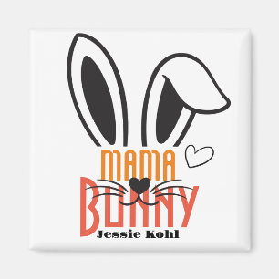 Mama Bunny Oster Elegante niedliche Familie Magnet