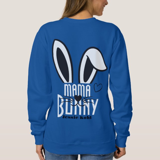 Mama Bunny Oster Elegante niedliche Familie Sweatshirt (Rückseite)