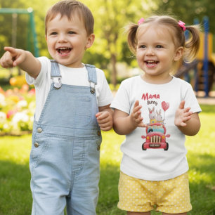 Mama Bunny Rabbit Auto-T-Shirt für Kleinkinder Baby T-shirt
