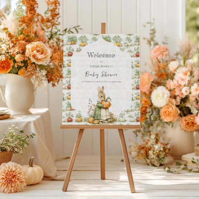 Mama Bunny und Kürbis Baby Dusche Empfang Poster (Von Creator hochgeladen)
