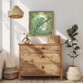 Mama Chamäleon und Babys Kinderzimmer Poster