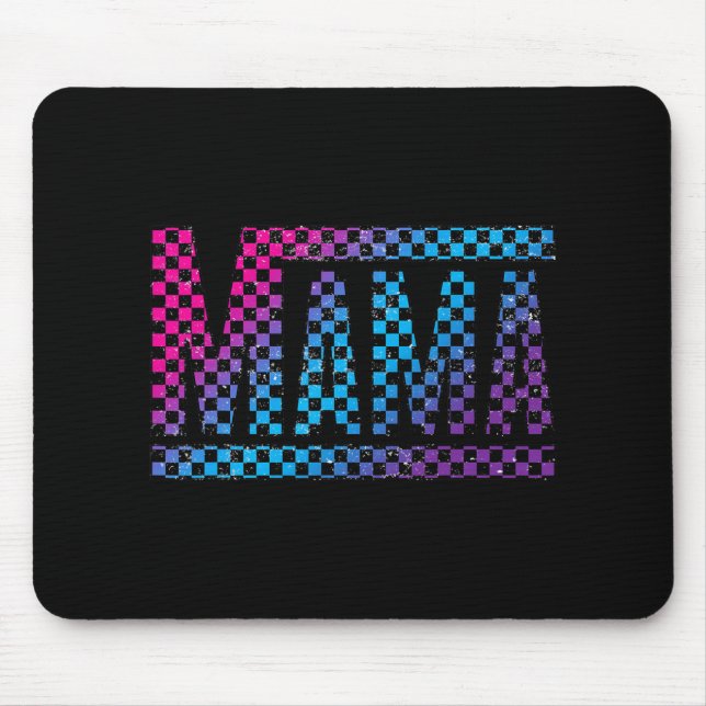 Mama Checkered Mommy New Mom Happy Mothers Day Mom Mousepad (Vorne)