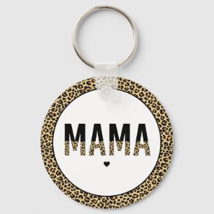 Mama Cheetah druckt typografische Geschenke für Ma Schlüsselanhänger