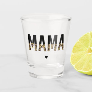 Mama Cheetah druckt typografische Geschenke für Ma Schnapsglas