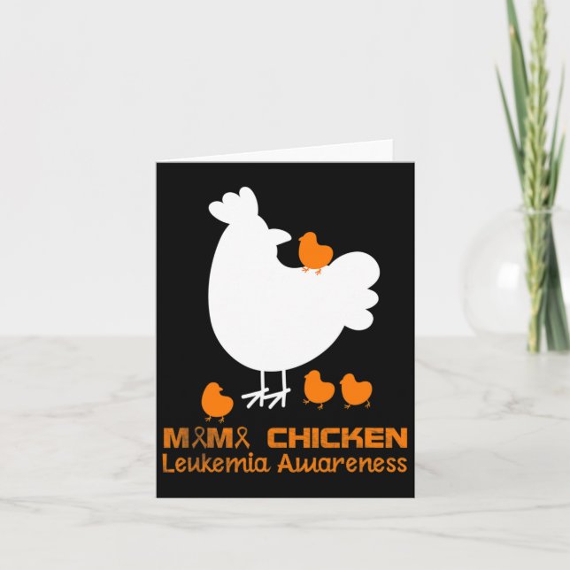 Mama Chicken Aml Leukemia Bewusstsein Karte (Vorderseite)