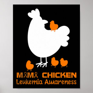 Mama Chicken Aml Leukemia Bewusstsein Poster