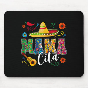 Mama Cita Cinco De Mayo Mexican Sombrero Guitar Ca Mousepad