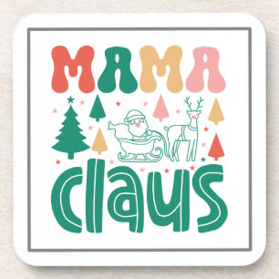 Mama Claus Christmas Design-60097 Getränkeuntersetzer