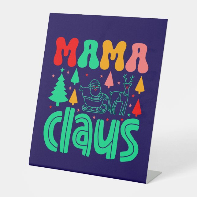 Mama Claus Christmas Design-60097 Sockelschild (Vorderseite)