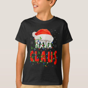 Mama Claus Christmas Pajama Familie Matching Xmas T-Shirt