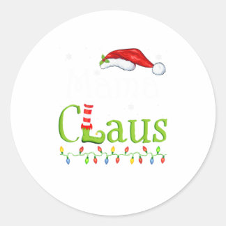 Mama Claus Funny Family Santa Pajamas Ch Runder Aufkleber