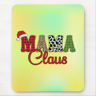 Mama Claus Kariertes Muster-60096 Mousepad