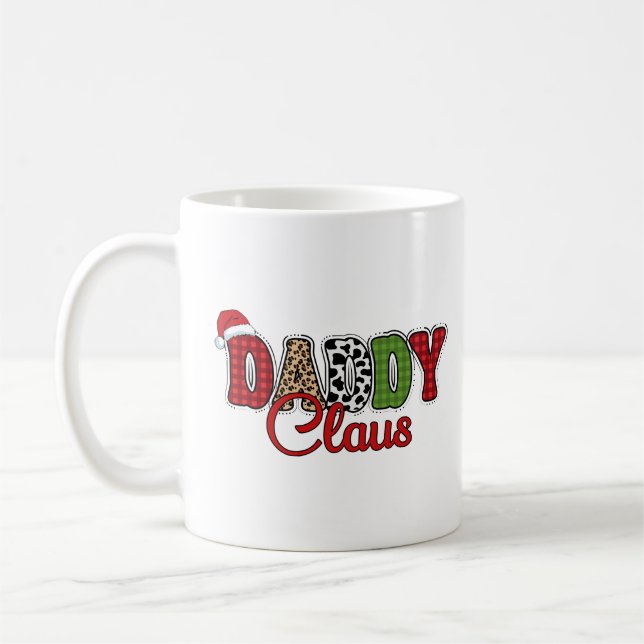 Mama Claus Weihnachten Karierter Text Design-50095 Kaffeetasse (Links)