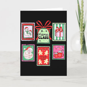 Mama Claus Weihnachten Mama Stempel Schleife Pyjam Karte