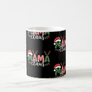 Mama Claus Weihnachten Santa Hut Rentiere Lichter Kaffeetasse