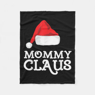 Mama Claus Weihnachten Santas Hut Pyjama Familie X Fleecedecke