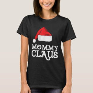 Mama Claus Weihnachten Santas Hut Pyjama Familie X T-Shirt