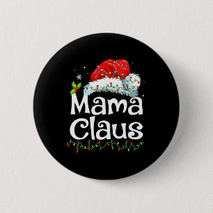 Mama Claus Weihnachts-Pyjama-Familie passend Xmas Button