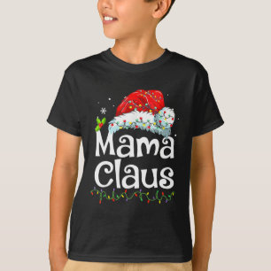 Mama Claus Weihnachts-Pyjama Familie passende Xmas T-Shirt