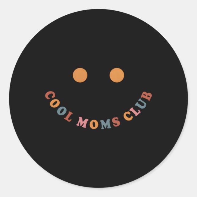 Mama Club Runder Aufkleber (Vorderseite)