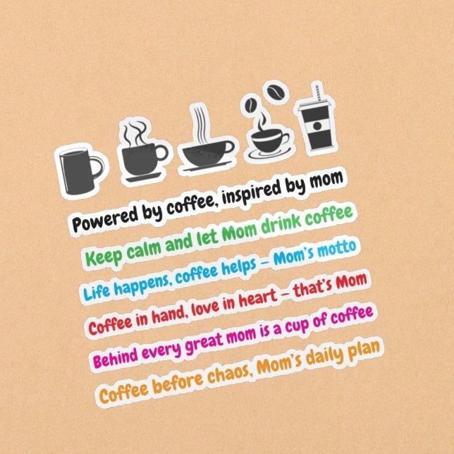 Mama Coffee Lover Quotes (11 PCS) Funny Stickers Aufkleber (mom Coffee Quotes Stickers)