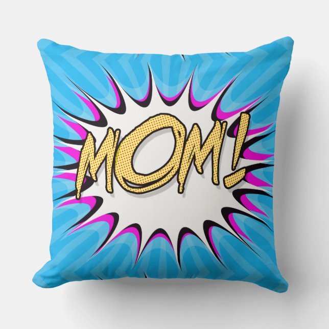 Mama! Comic Book, Pop Art Poster Kissen (Vorderseite)
