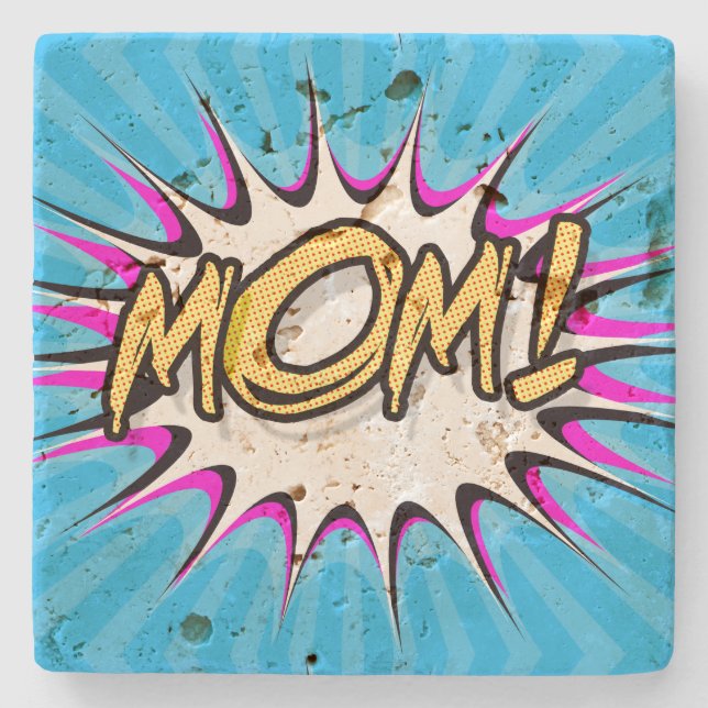 Mama! Comic Book, Pop Art Poster Steinuntersetzer (Vorderseite)