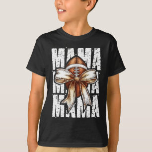Mama Coquette Bow Usa Football Erntedank Herbst T-Shirt