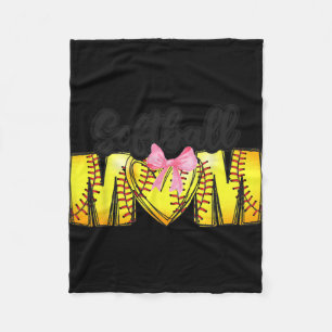 Mama Coquette Mütter Tag Frauen Mädchen Softball M Fleecedecke