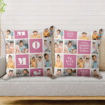 MAMA Custom 12 Foto Collage Chic Pink Mother's Day Kissen<br><div class="desc">Das ideale Geschenk für die beste MAMA aller Zeiten - ein personalisiertes Foto Collage Kissen! Dieses stilvolle und moderne Kissen bietet Platz für 12 Sonderaufnahmen, kühne MAMA in einem Farbblock-Design und schafft so ein einzigartiges und sentimentales Geschenk, das jede Mutter lieben würde. Mit den Räumen, um Ihrer Mutter personalisierte, besondere...</div>