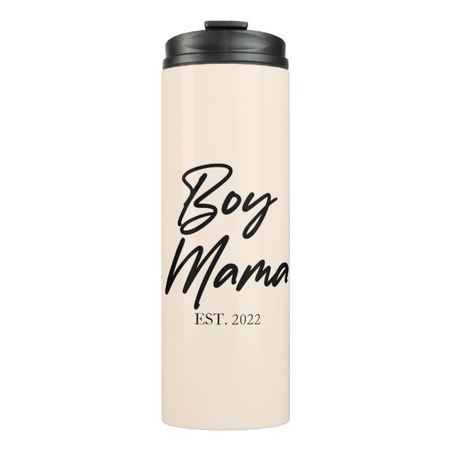 Mama Custom Est. Jahr Minimale Mama Mutter Mama Thermosbecher (Vorderseite)