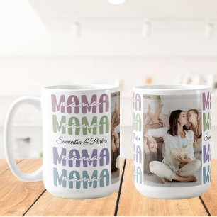 Mama Custom Foto Kinder Namen Mama Mütter Tagesges Kaffeetasse