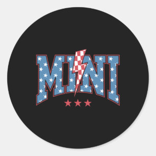 Mama Dada Mini 4. Juli Amerikanische Familie Match Runder Aufkleber