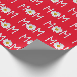 Mama Daisy Blume und Blätter Geschenkpapier