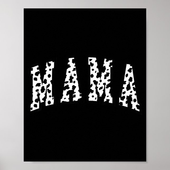 Mama Dalmatiner Muster Mutti Lustig Frohe Mutterta Poster (Vorne)