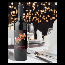 Mama & Dan-Party Weinetikett