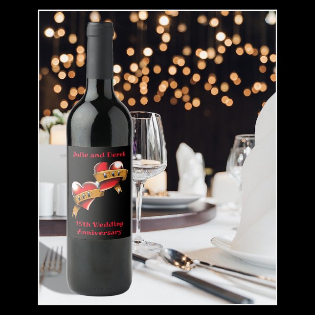 Mama & Dan-Party Weinetikett (Von Creator hochgeladen)