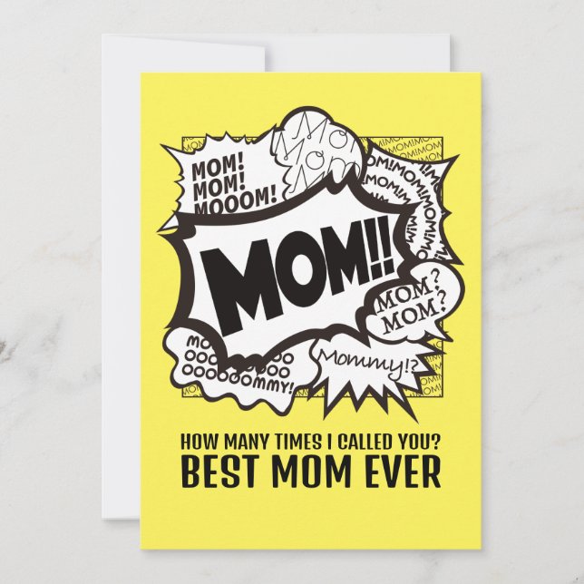 MAMA! Dankkarten für den Muttertag Einladung (Vorderseite)