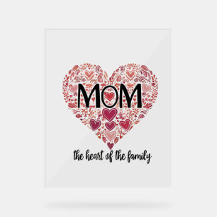 Mama, Das Herz der Familie - Mutter, die sich wohl Acrylschild