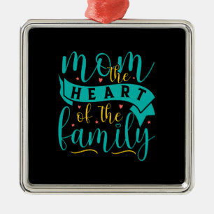 Mama Das Herz der Familie Ornament Aus Metall