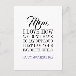 Mama, dass ich Ihre Lieblings-Kindermutter am Tag Postkarte