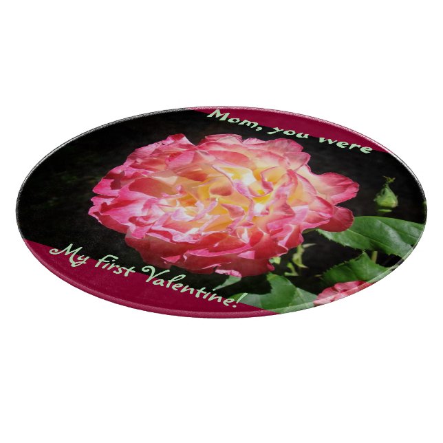 Mama, dass Sie meine ersten Valentinischen Schneid Schneidebrett (Ecke)