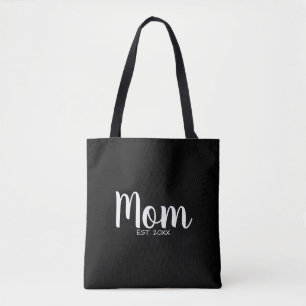 Mama Datum der Gründung Minimale moderne Typografi Tasche