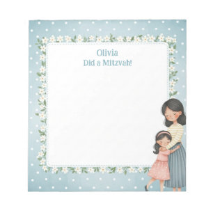Mama & Daughter Hug Personalisiert Mitzvah Notizblock